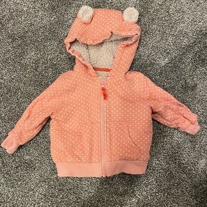 Baby boden Sherpa lined bear hoodie